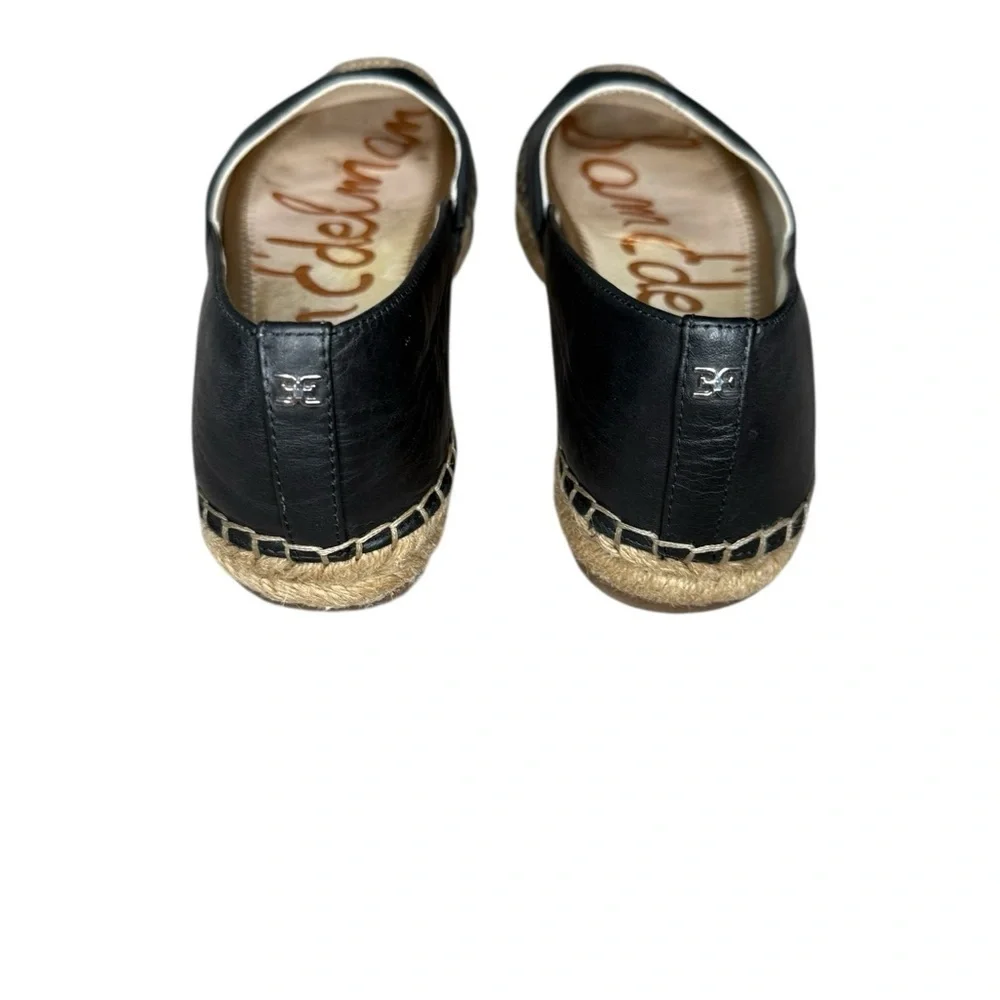 SAM EDELMAN Womens Black Cap Beef Rolled Kesia Platform Slip On Shoes Size 7.5